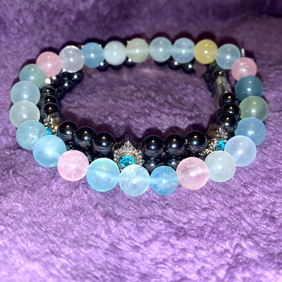 🪬2/$20🪬New 8mm Nat Morganite Stretch Bracelet (Fits a Larger Wrist 7.5-9”) - Picture 14 of 16